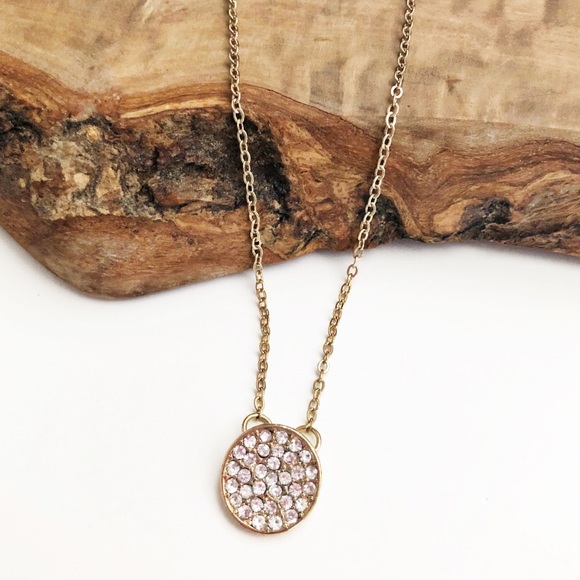 Express Jewelry - Express gold dainty delicate pave dot necklace